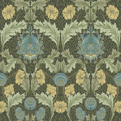 Dutch Wallcoverings Hidden Tr2 -Myrtle Grn/Blue/Yellw - Groen/Blauw/Geel
