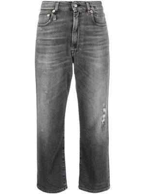 R13 jean ample à coupe courte - Gris