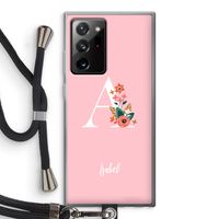Pink Bouquet: Samsung Galaxy Note 20 Ultra / Note 20 Ultra 5G Transparant Hoesje met koord