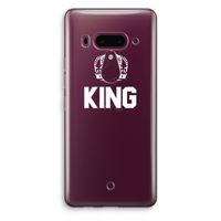 King zwart: HTC U12+ Transparant Hoesje