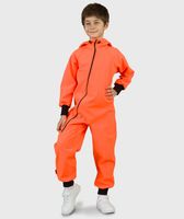 Waterproof Softshell Overall Comfy Neon Orange Jumpsuit - thumbnail