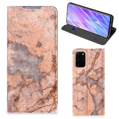 Samsung Galaxy S20 Plus | Standcase | Marmer Oranje
