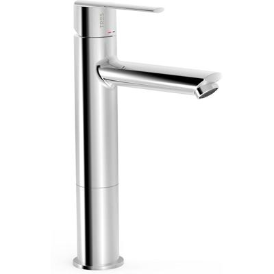 Wastafelkraan Tres Lex | Opbouw | Mengkraan | Hoog model | 1-hendel | Rond | Chroom