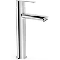 Wastafelkraan Tres Lex | Opbouw | Mengkraan | Hoog model | 1-hendel | Rond | Chroom