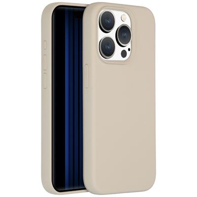 AccezzLiquid Silicone Backcover met MagSafe iPhone 15 Pro Telefoonhoesje Grijs