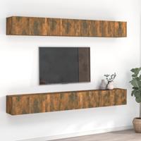 Tv-meubelen 8 st 60x30x30 cm bewerkt hout gerookt eikenkleurig