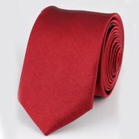 Mannen smalle casual pijl skinny stropdas slanke stropdas (wijn rood)