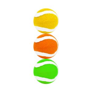 Set van 3x stuks gekleurde premium tennisballen 6,5 cm