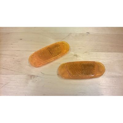 set of 2 orange spoke reflector