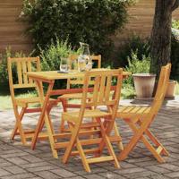 Tuinstoel 4 pcs Bruin 36 x 46 x 86cm Massief acaciahout