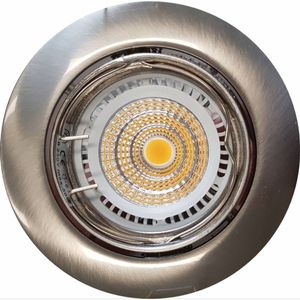 Sanimex Inbouw Spotlamp RVS Look 81x63 mm Inclusief Armatuur en Gu10 4 Watt - 3 Stuks