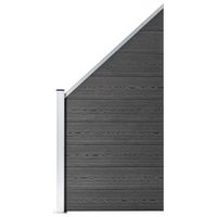 VidaXL Schuttingpaneel 95x(105-180) cm hkc zwart