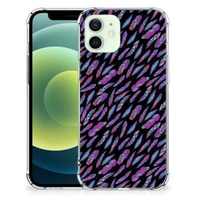 iPhone 12 Mini Doorzichtige Silicone Hoesje Feathers Color iPhone 12 Mini Doorzichtige Silicone Hoesje Feathers Color