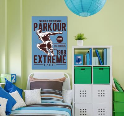 Vintage wereld parkour canvas