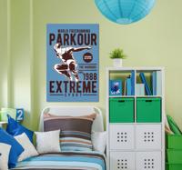 Vintage wereld parkour canvas