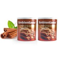 Geur gel Kaneel geur - 4x - 95 gram - geur blikje - 6 x 7 cm - auto/interieurparfum/luchtverfrisser