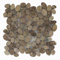 Stabigo Oval Light Brown mozaiek 30x30 cm bruin mat