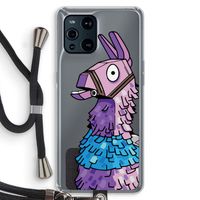 Lama: Oppo Find X3 Transparant Hoesje met koord