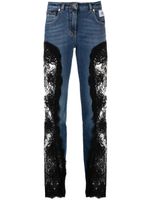 Dolce & Gabbana lace-insert skinny jeans - Bleu - thumbnail