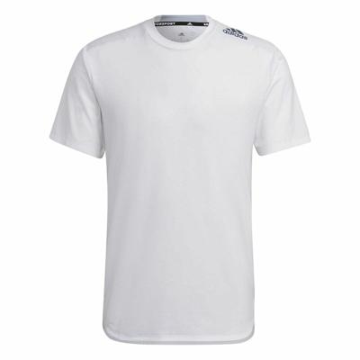 Heren-T-Shirt met Korte Mouwen Adidas D4T Wit - Maat: M