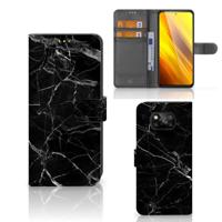 Xiaomi Poco X3 | Poco X3 Pro | Bookcase | Marmer Zwart - Origineel Cadeau Vader