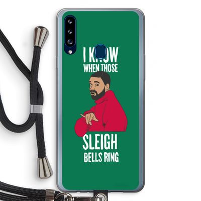 Sleigh Bells Ring: Samsung Galaxy A20s Transparant Hoesje met koord