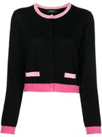 Paule Ka cardigan à design colour block - Noir