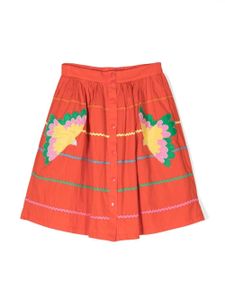 Stella McCartney Kids jupe boutonnée à broderies - Orange