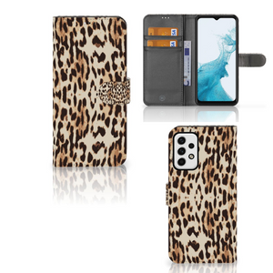 Samsung Galaxy A23 Telefoonhoesje met Pasjes Leopard