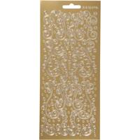 Creativ Company Stickers, swirl, vel 10x23 cm, goud, 1 vel