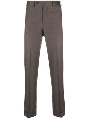 PT Torino pantalon de costume à taille mi-haute - Marron