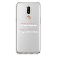 gij zijt ook iemand: OnePlus 6 Transparant Hoesje
