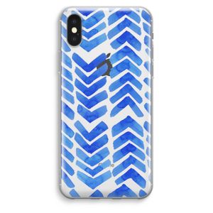 Blauwe pijlen: iPhone XS Max Transparant Hoesje