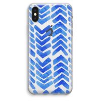Blauwe pijlen: iPhone XS Max Transparant Hoesje