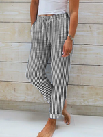 Casual Striped Loose Pants - thumbnail