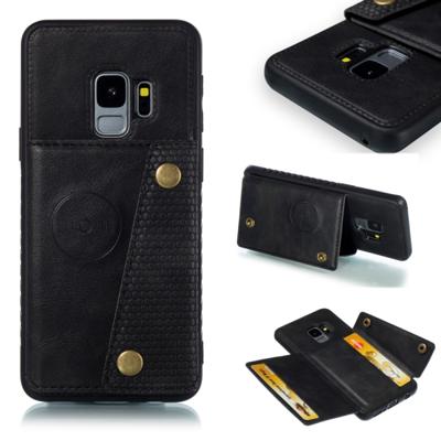 Lederen beschermhoes voor Galaxy S9 (zwart)