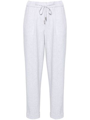Peserico pantalon de jogging en coton - Gris