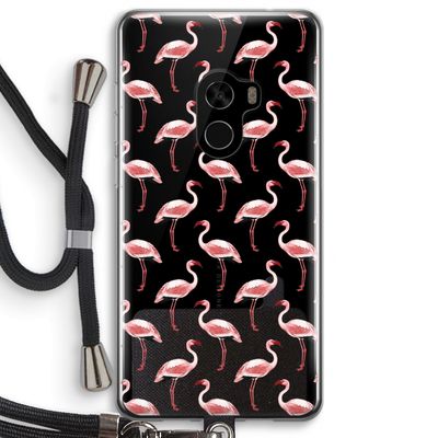 Flamingoprint groen: Xiaomi Mi Mix 2 Transparant Hoesje met koord