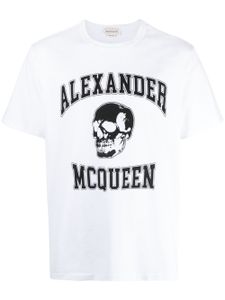 Alexander McQueen t-shirt en coton à logo imprimé - Blanc