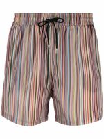 Paul Smith short de bain à rayures Signature - Vert - thumbnail