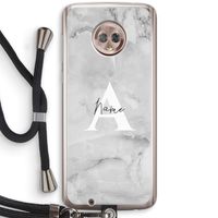 Ivory Marble: Motorola Moto G6 Transparant Hoesje met koord