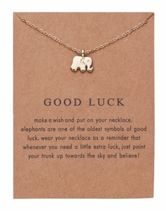 Goudkleurige Geluksketting met Olifant Hanger - Sieraden - Spiritueelboek.nl