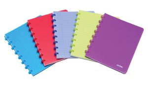 Atoma Trendy schrift, ft A5, 144 bladzijden, PP, geruit 5 mm, geassorteerde kleuren