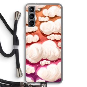 Katoen Wolken: Samsung Galaxy S21 Transparant Hoesje met koord