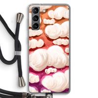 Katoen Wolken: Samsung Galaxy S21 Transparant Hoesje met koord