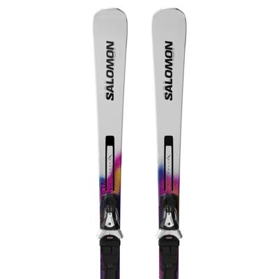 Salomon E Addikt Pro 66 + Mi12 GW F80 Ski White/Race Blue/Rhodamine 170