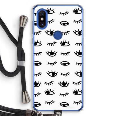 Eye pattern #2: Xiaomi Mi Mix 3 Transparant Hoesje met koord
