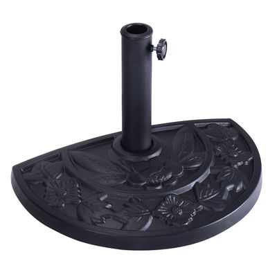 Buiten Patio Ronde Parasolvoet Standaard Halfronde Parasolvoet Houder met Verstelbare Schroef Mechanisme voor Strand Achtertuin