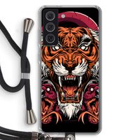 Tiger and Rattlesnakes: Samsung Galaxy S21 FE Transparant Hoesje met koord