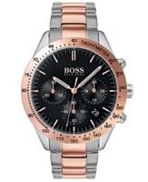 Boss Hugo Boss Heren chronograaf Talent tweekleurig roestvrijstalen armbandhorloge, 42 mm